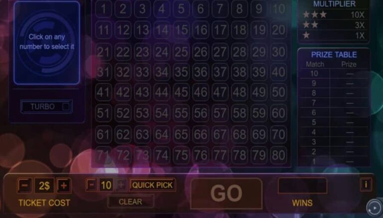 Instant Keno Multiplier