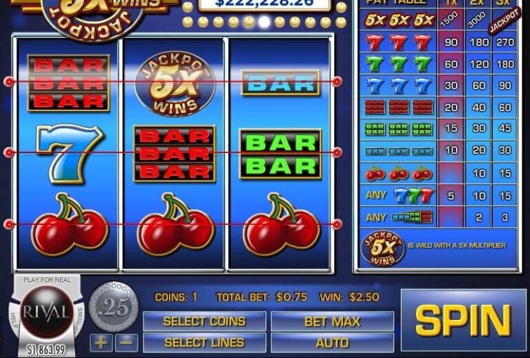 Jackpot 5X Wins