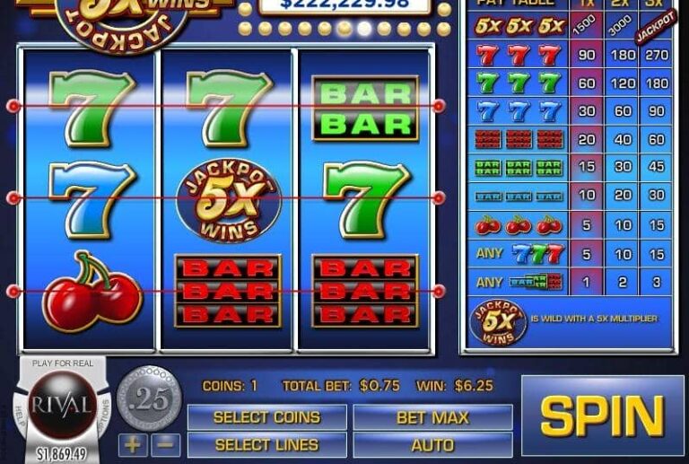 Jackpot 5X Wins