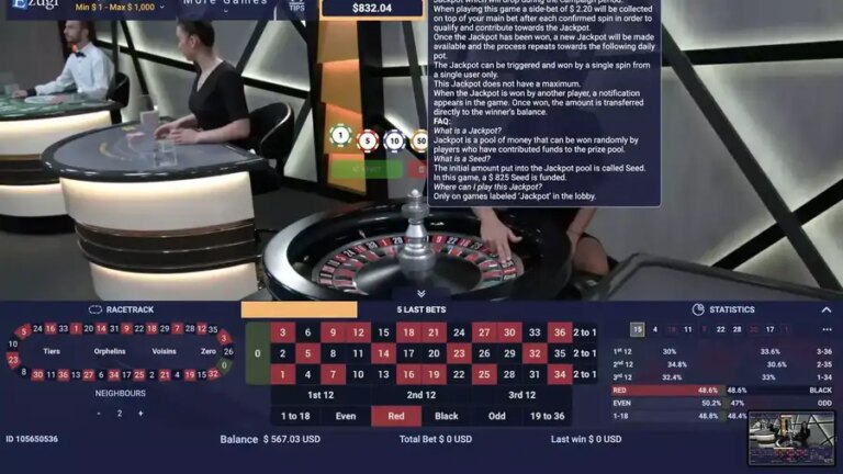 Jackpot Roulette (Ezugi)