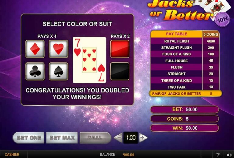 Jacks Or Better 10 Hands