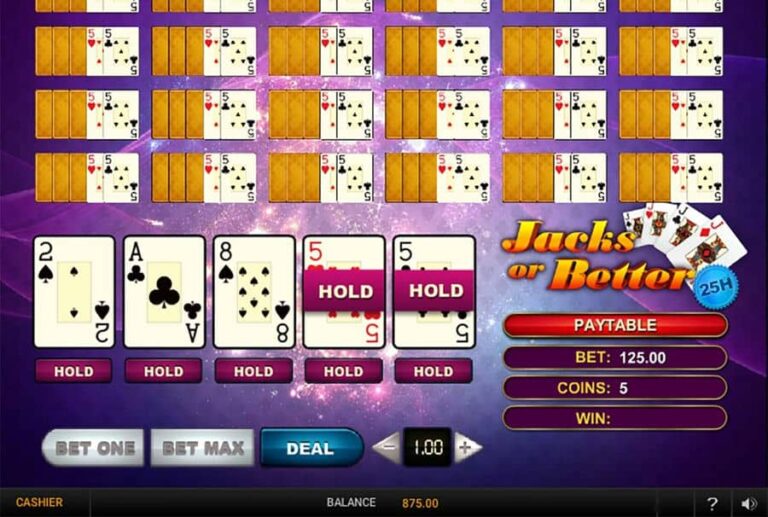 Jacks Or Better 25 Hands