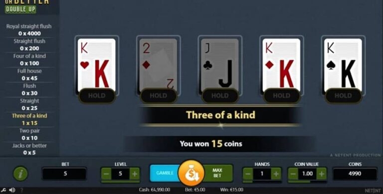 Jacks or Better Double Up (NetEnt)