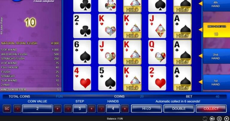 Joker Poker 4 Hands (Espresso Games)