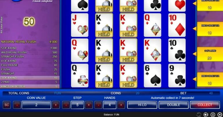 Joker Poker 4 Hands (Espresso Games)