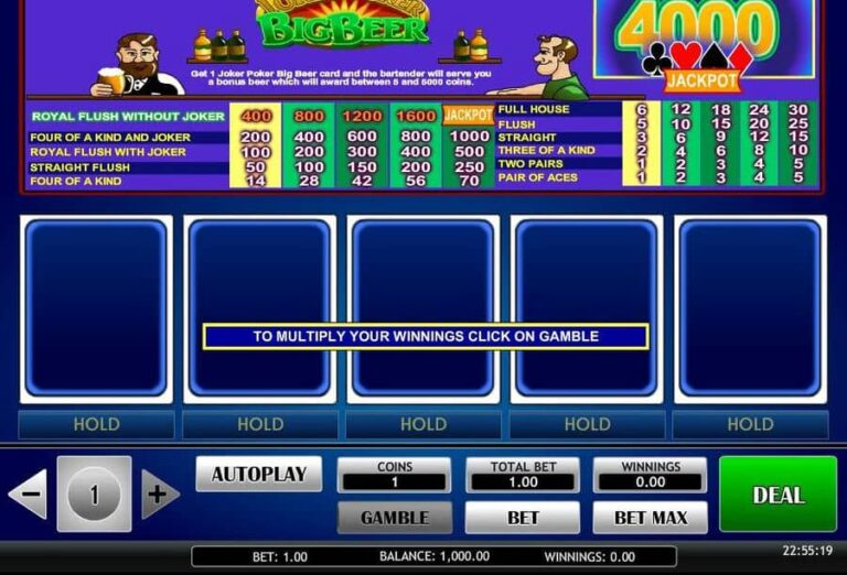 Joker Poker Big Beer