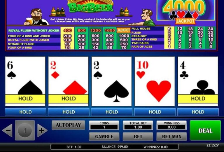 Joker Poker Big Beer
