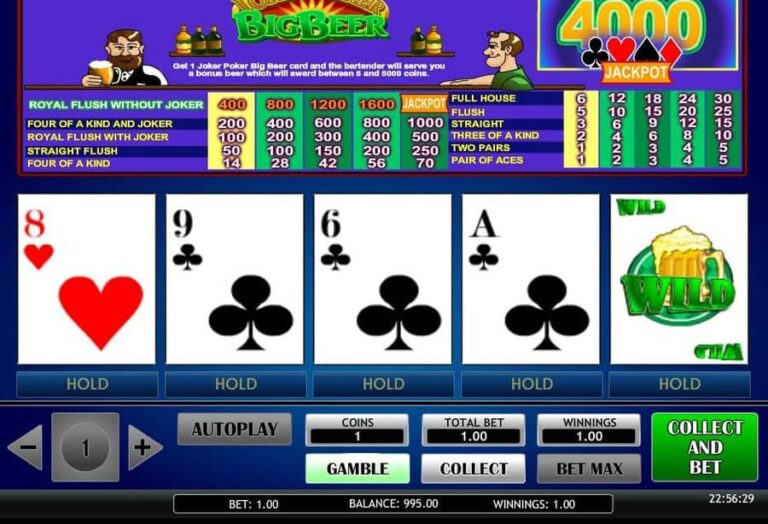 Joker Poker Big Beer