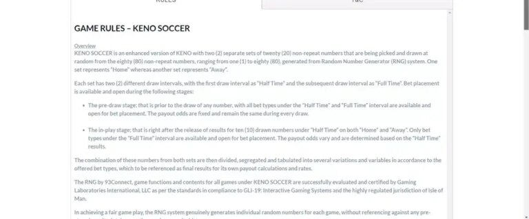 Keno Soccer
