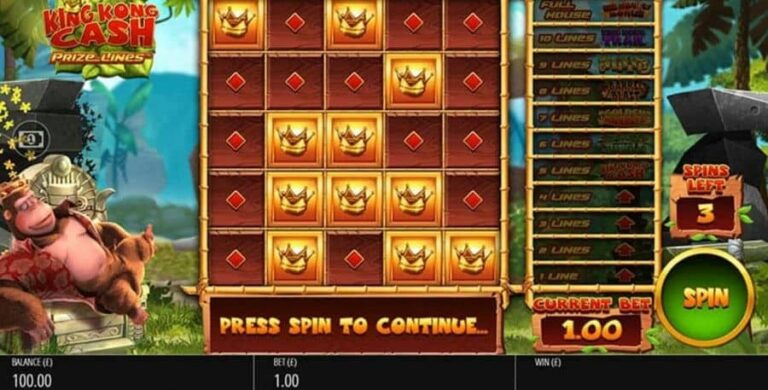 King Kong Cash Prize Lines