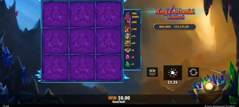 King’s Alchemist Scratch Card