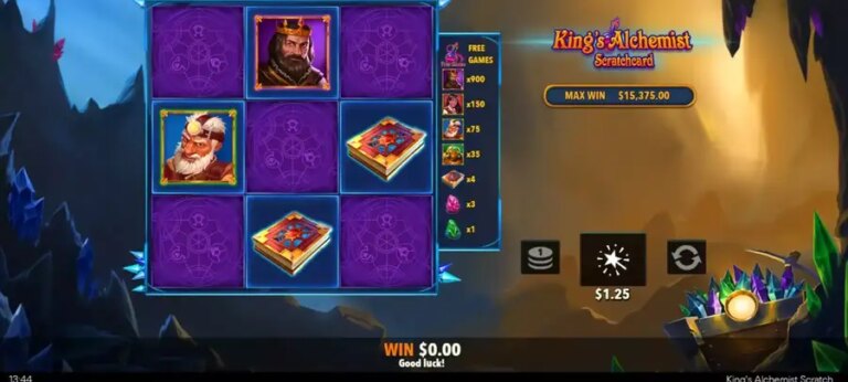 King’s Alchemist Scratch Card