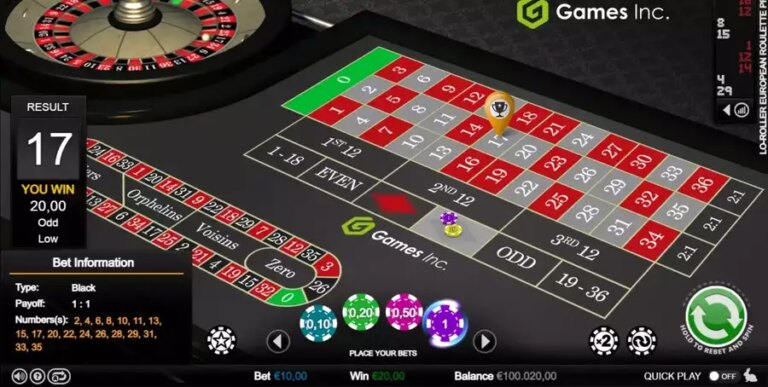 Lo-Roller European Roulette (Games Inc)