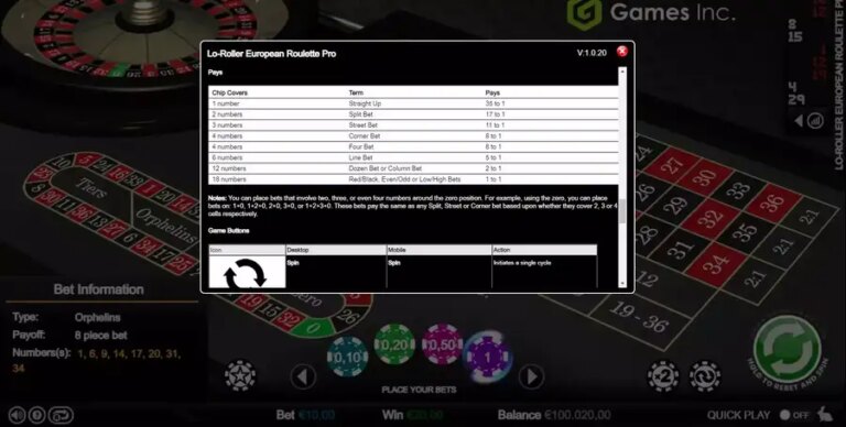 Lo-Roller European Roulette (Games Inc)