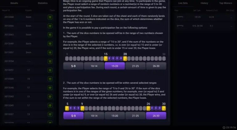 Magic Dice (Pascal Gaming)