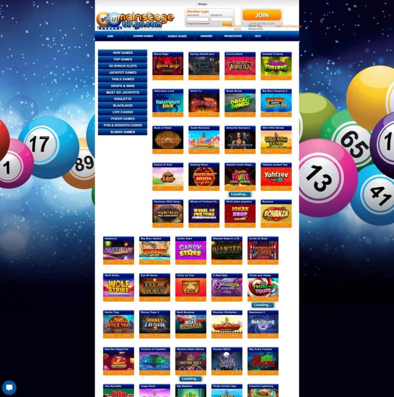 Main Stage Bingo