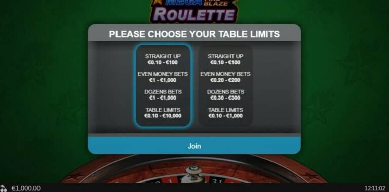 Mega Fire Blaze Roulette