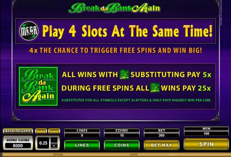 Mega Spins Break Da Bank Again