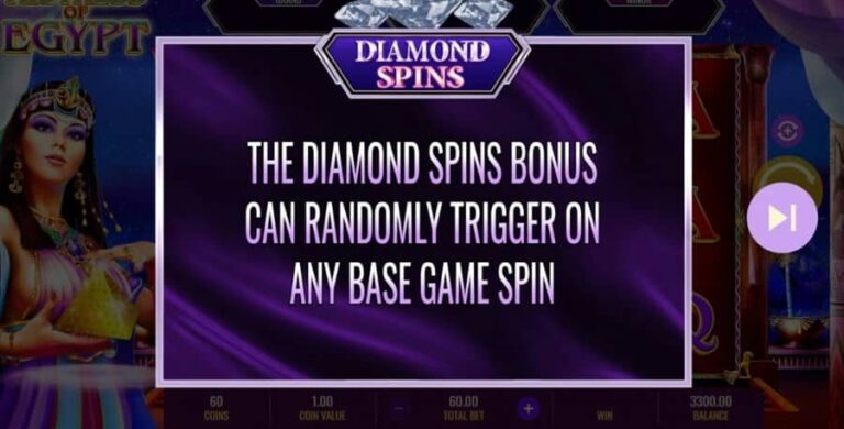 Mistress of Egypt Diamond Spins