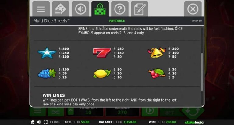 Multi Dice 5 Reels