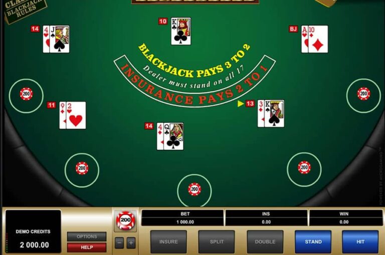 Multi-Hand Blackjack (Microgaming)