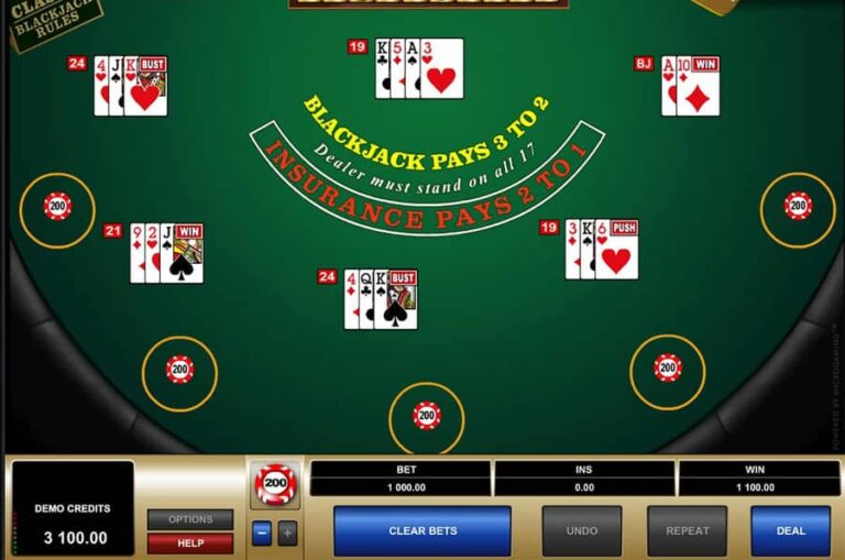 Multi-Hand Blackjack (Microgaming)