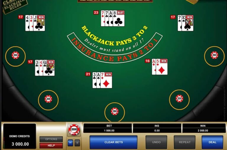 Multi-Hand Blackjack (Microgaming)