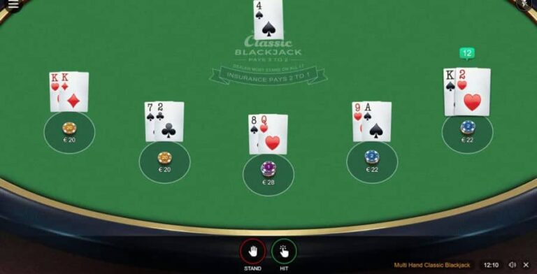 Multi Hand Classic 6 Deck Blackjack