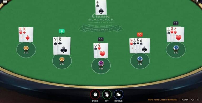 Multi Hand Classic 6 Deck Blackjack
