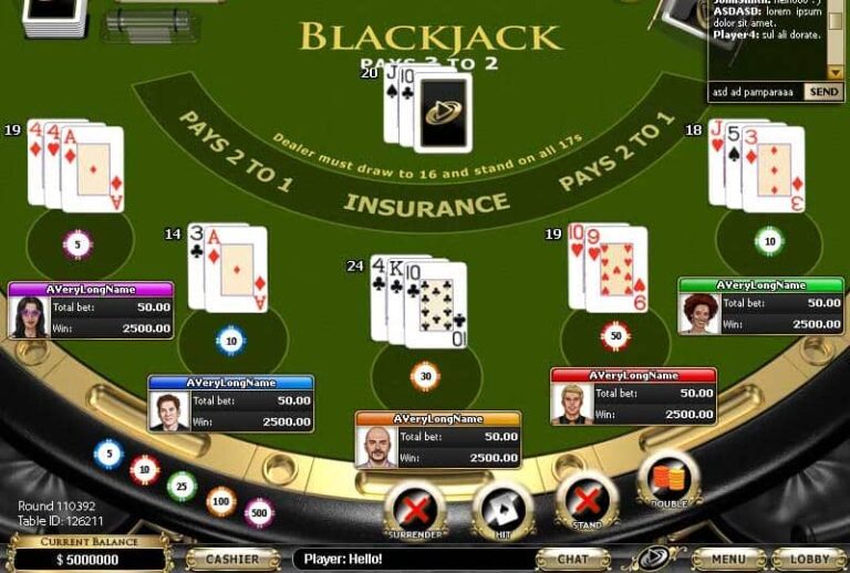 Multiplayer Blackjack Surrender