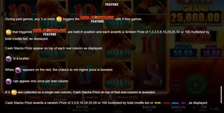 Mustang Spirit Cash Stacks