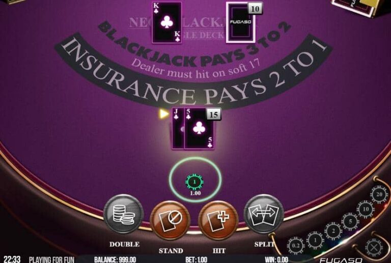 Neon Blackjack Single Deck
