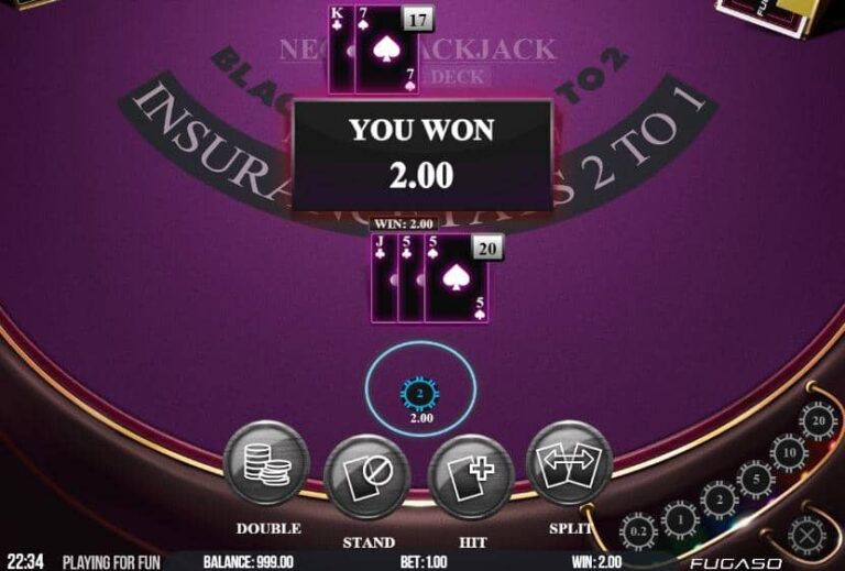 Neon Blackjack Single Deck