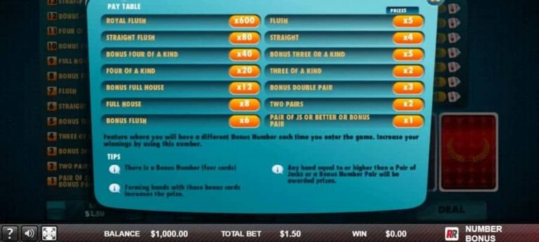 Number Bonus