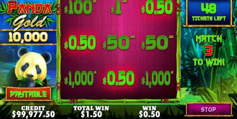 Panda Gold Scratchcard