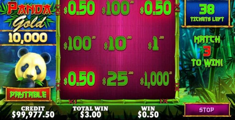 Panda Gold Scratchcard