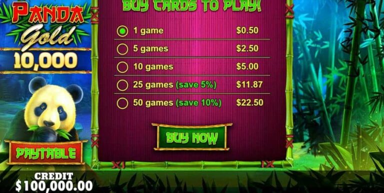 Panda Gold Scratchcard