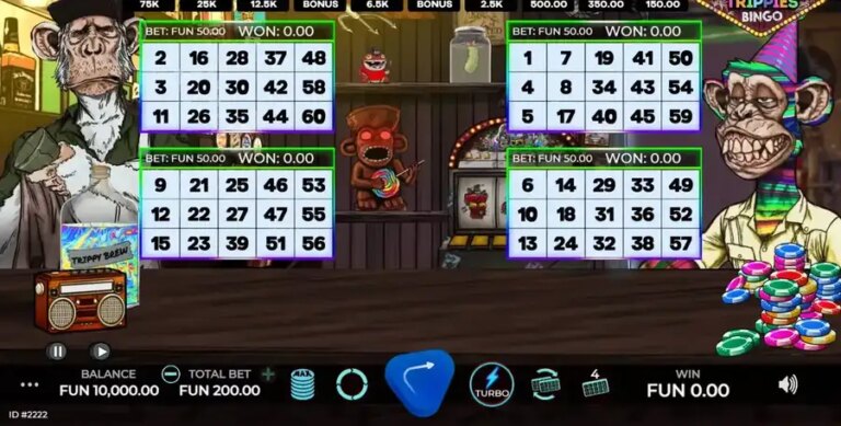 Paradise Trippies Bingo