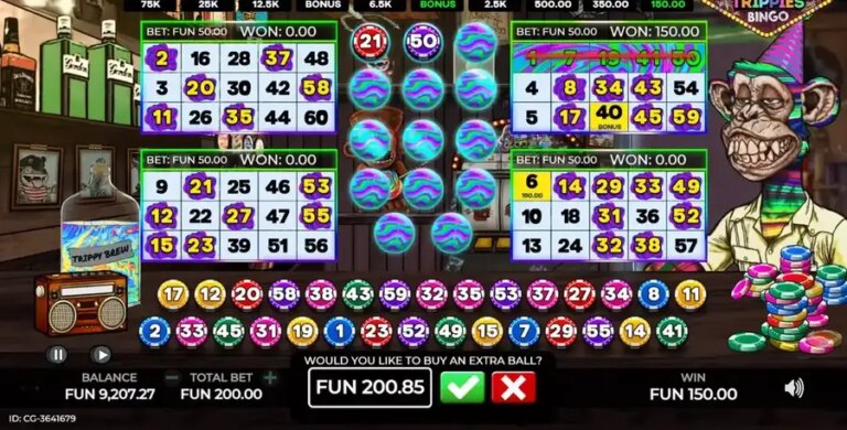 Paradise Trippies Bingo