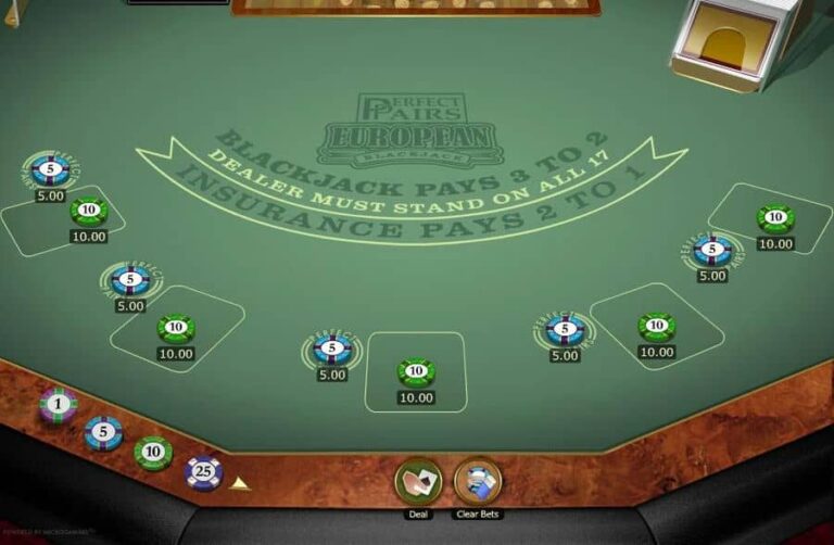 Perfect Pairs European Blackjack Gold MH