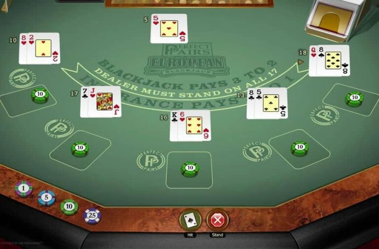Perfect Pairs European Blackjack Gold MH
