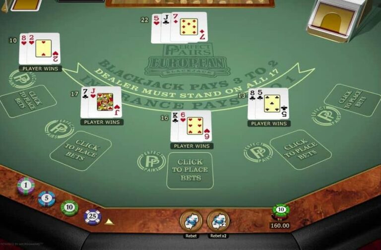 Perfect Pairs European Blackjack Gold MH