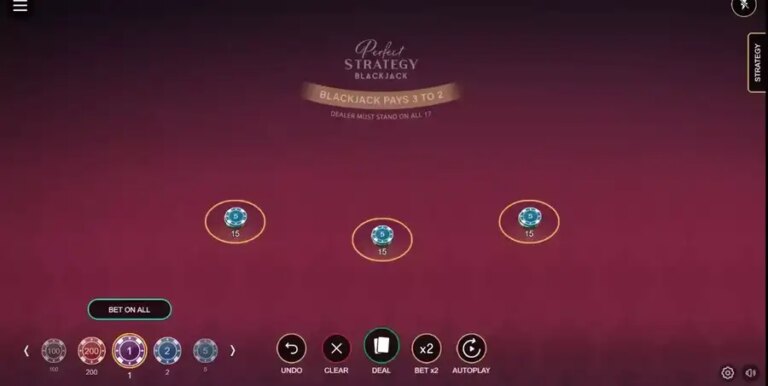 Perfect Strategy Blackjack