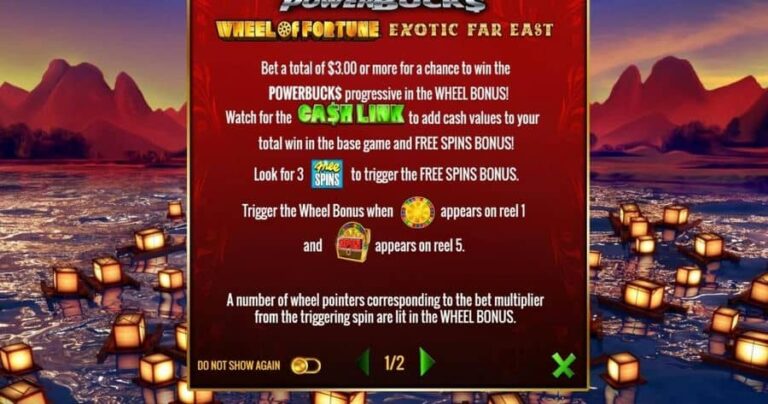 Powerbucks Wheel of Fortune Exotic Far East