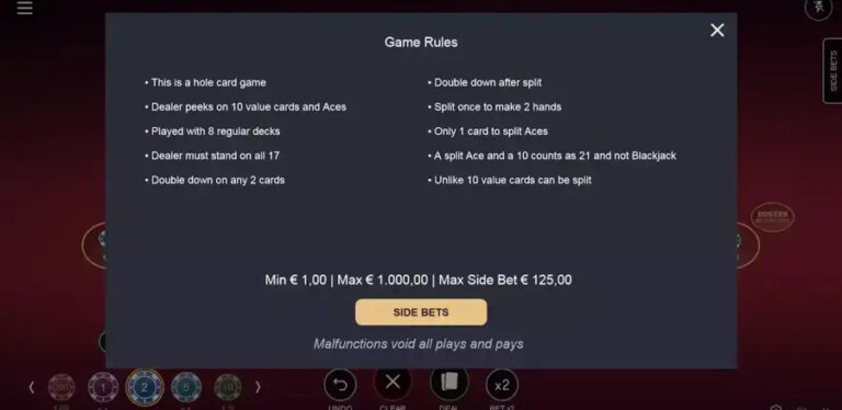 Premier Blackjack with Buster Blackjack