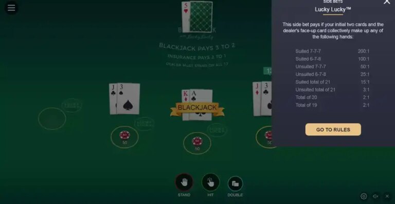 Premier Blackjack with Lucky Lucky