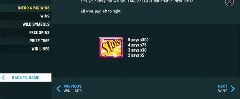 Prize Time Slots