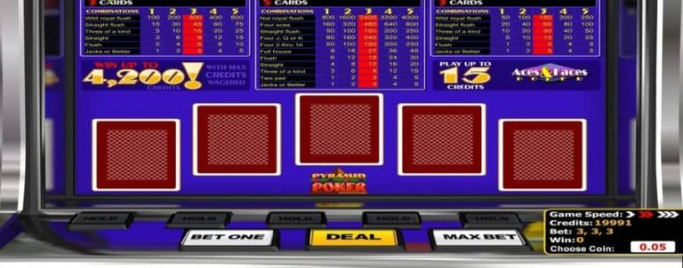 Pyramid Aces And Faces Poker