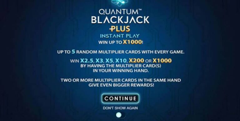 Quantum Blackjack Plus