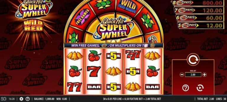 Quick Hit Super Wheel Wild Red